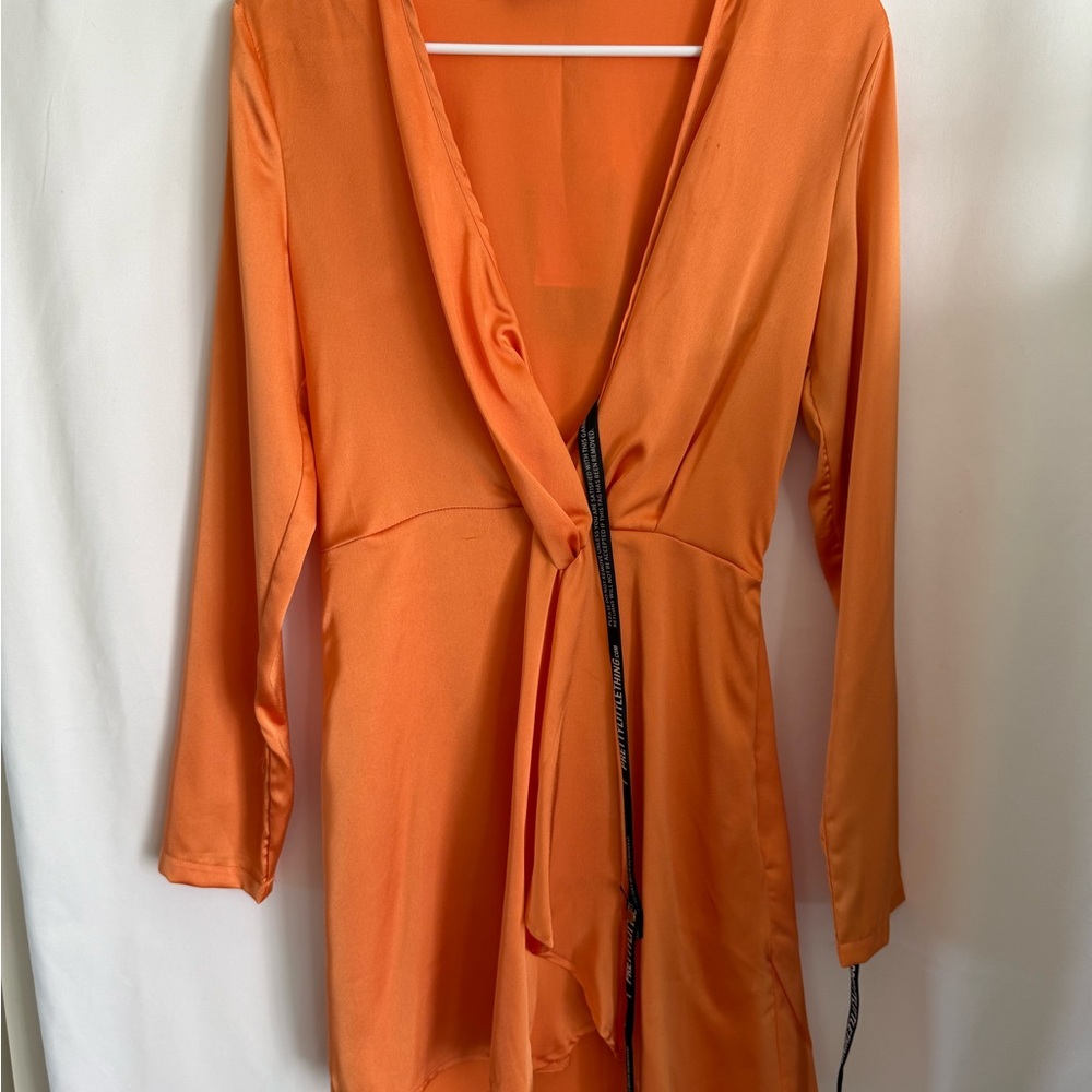 PrettyLittleThing Orange Mini Dress